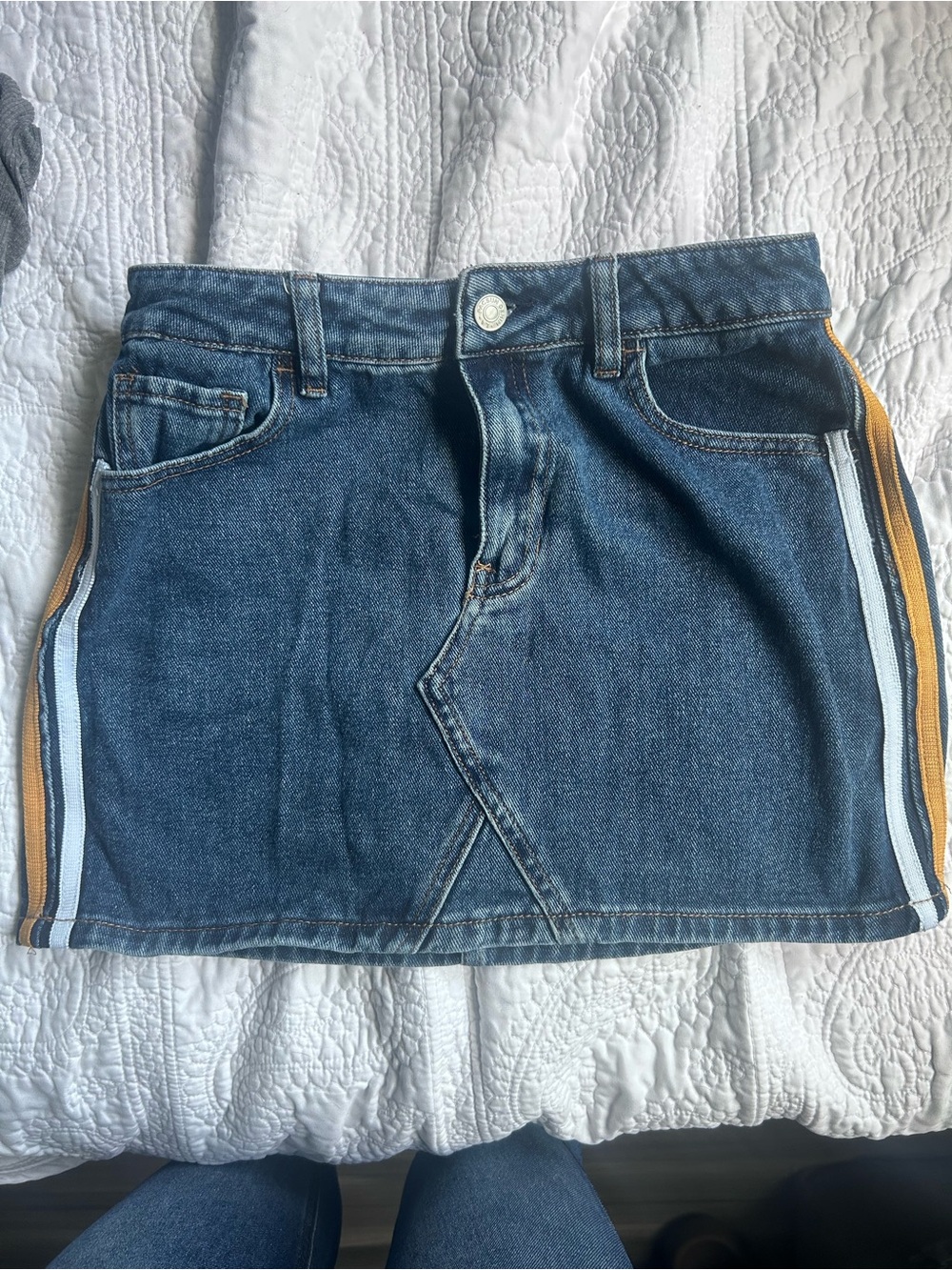 PacSun Light Blue Denim Skirt with Contrast Stitching